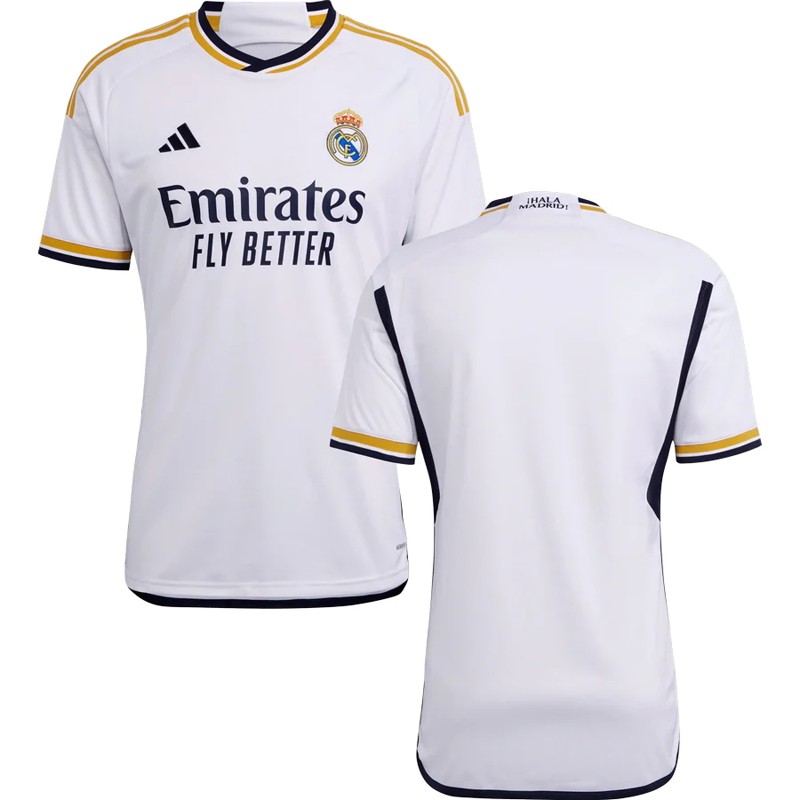 Billige Fodboldtrøjer Real Madrid Hjemmebanetrøje 23-24 Hvid Kortærmet til mænd
