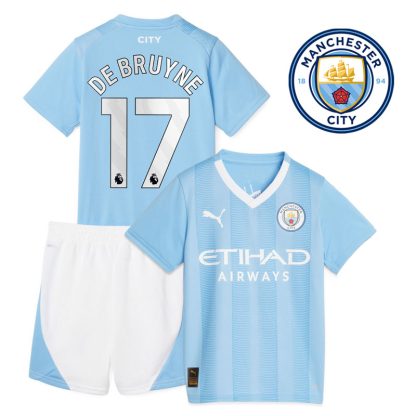 De Bruyne 17 Manchester City Hjemmebanetrøje 2023/24 Kortærmet til Børn