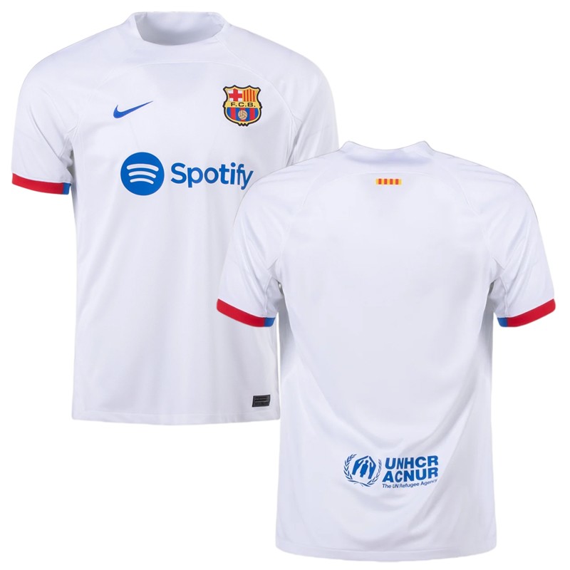 FC Barcelona Udebanetrøje 23-24 Hvid Kortærmet til mænd