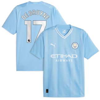 Manchester City Trøje 2023-24 De Bruyne 17 Hjemmebanetrøje Kortærmet til mænd