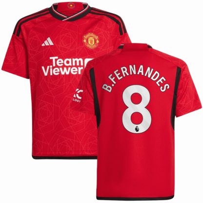 Manchester United Hjemmebanetrøje 2023/24 Kortærmet med B.Fernandes 8 tryk