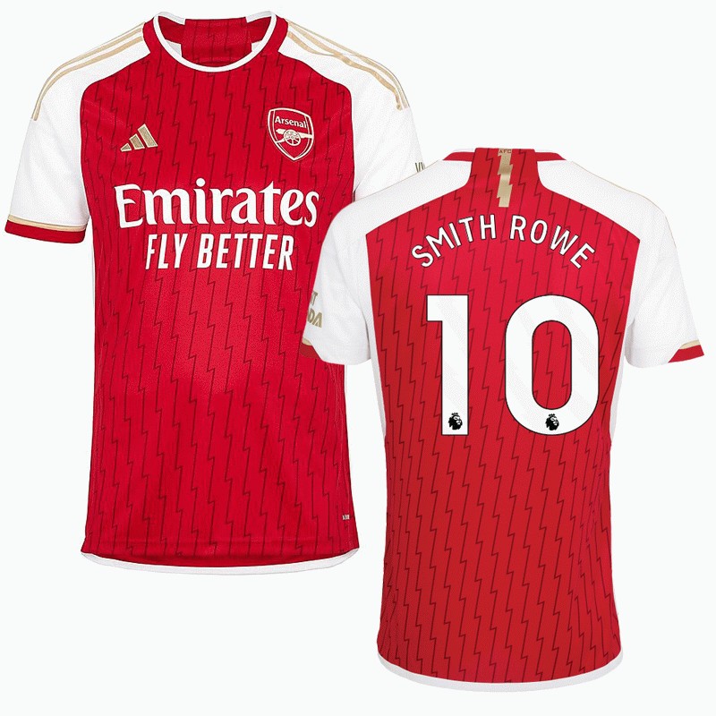 Premier League Arsenal Smith Rowe 10 Hjemmebanetrøje 23/24 Rød Kortærmet