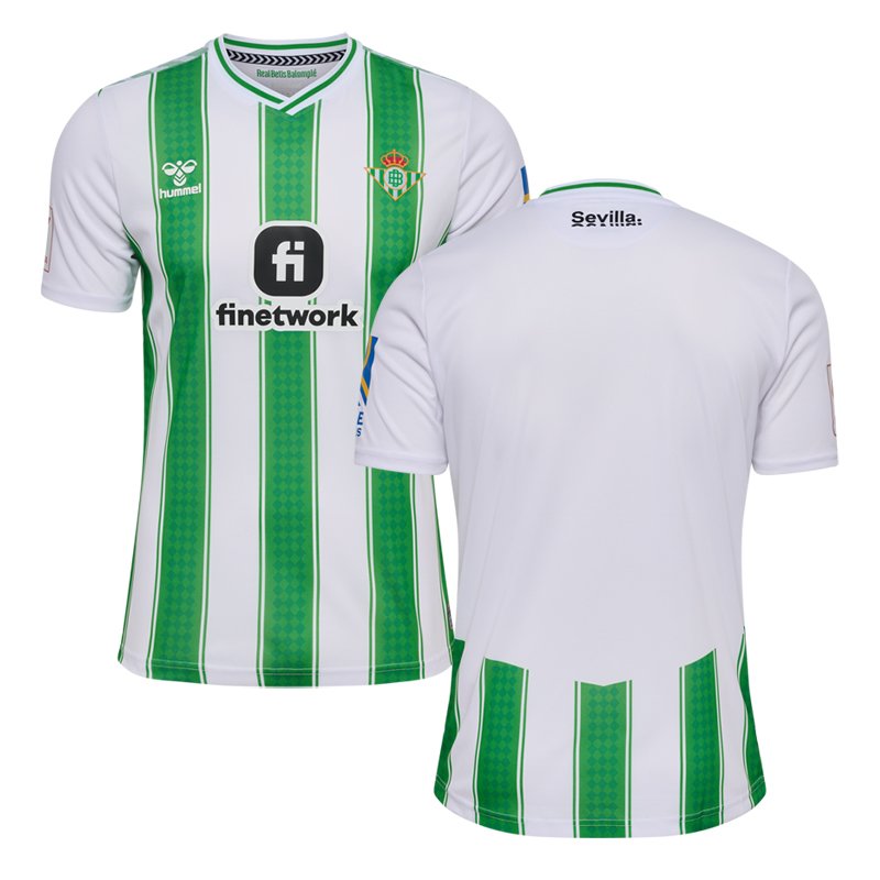 Real Betis Hjemmebanetrøje 2023-2024 Hvid Grøn Kortærmet