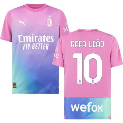 AC Milan Rafa Leão 10 Tredjetrøje 2023-2024 Kortærmet