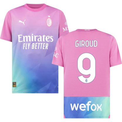 AC Milan Tredjetrøje 2023/24 Kortærmet med Giroud 9 tryk