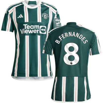 B.Fernandes 8 Manchester United Udebanetrøje 2023/24 Grøn Kortærmet