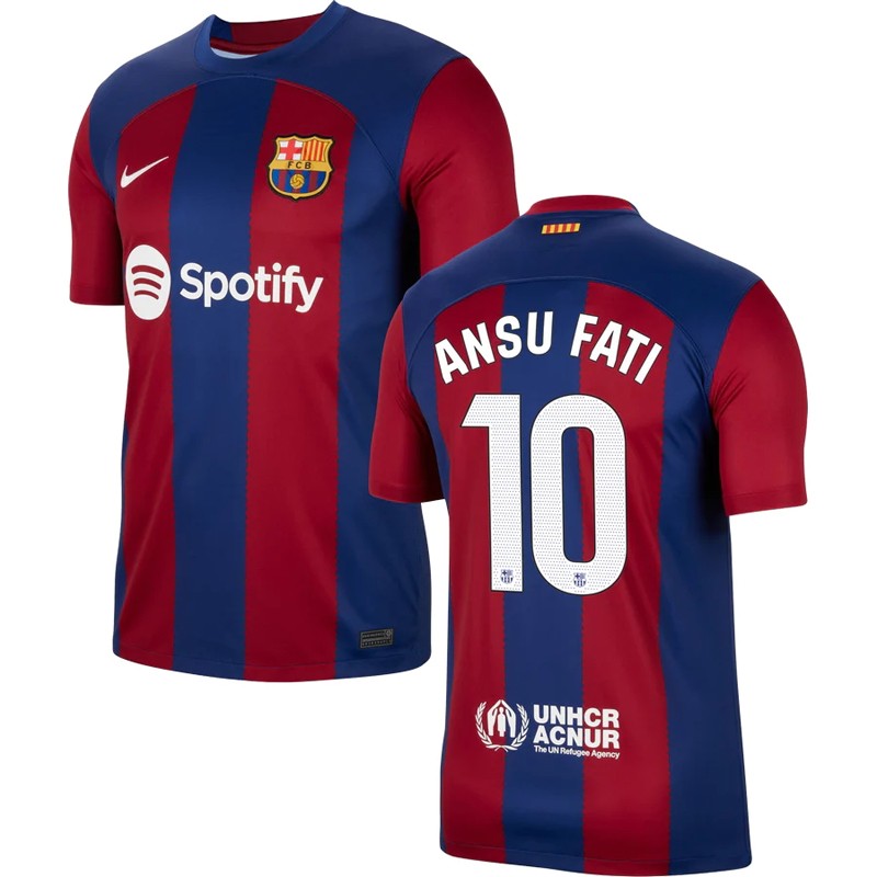 Billige Fodboldtrøjer FC Barcelona Ansu Fati 10 Hjemmebanetrøje 23-24 Kortærmet