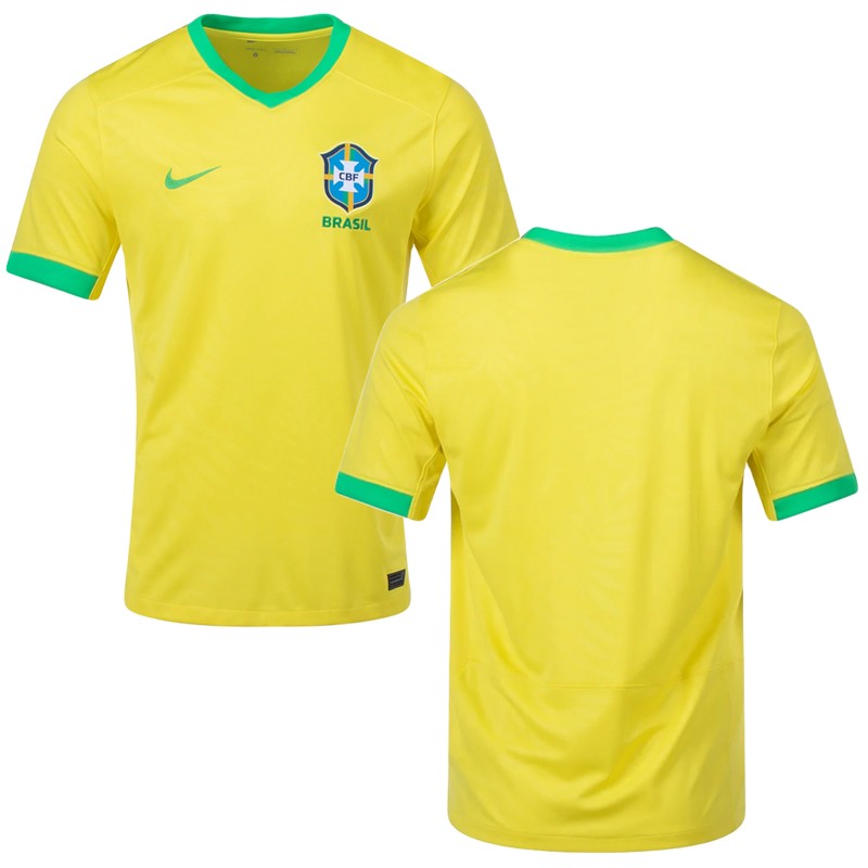 Brasilien Hjemmebanetrøje 2023 Gul Kortærmet