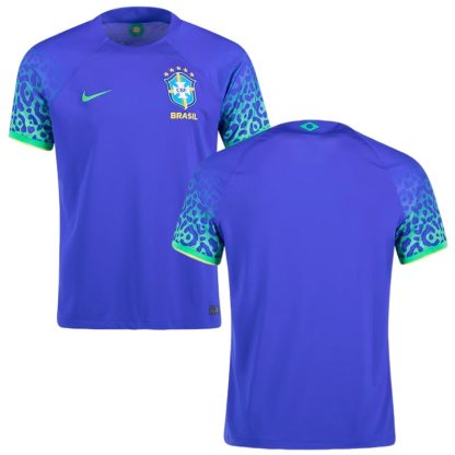 Brasilien Udebanetrøje VM 2022 Blå Kortærmet til mænd