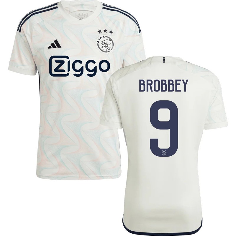 Brobbey 9 Ajax Amsterdam Udebanetrøje 2023-2024 Kortærmet til mænd