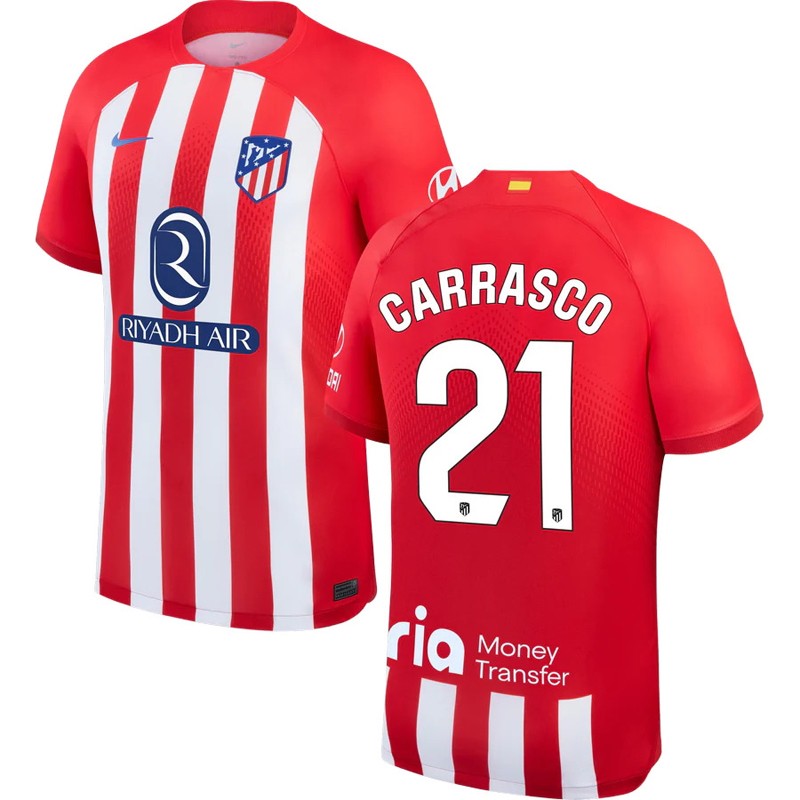 Carrasco 21 Atlético de Madrid Hjemmebanetrøje 23/24 Rød Kortærmet