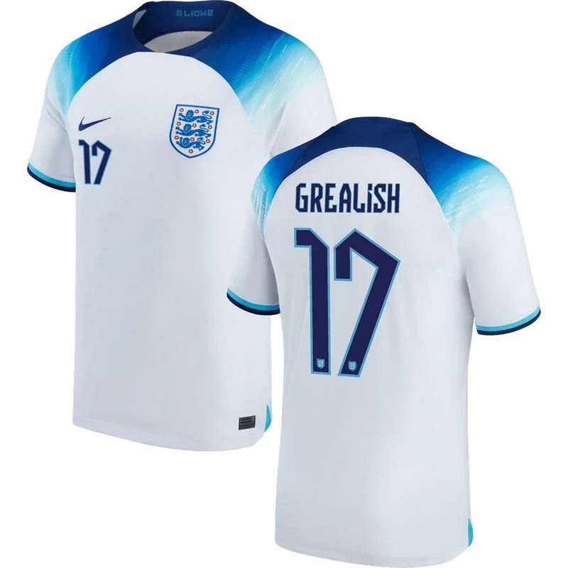 England Grealish 17 Hjemmebanetrøje VM 2022 Kortærmet