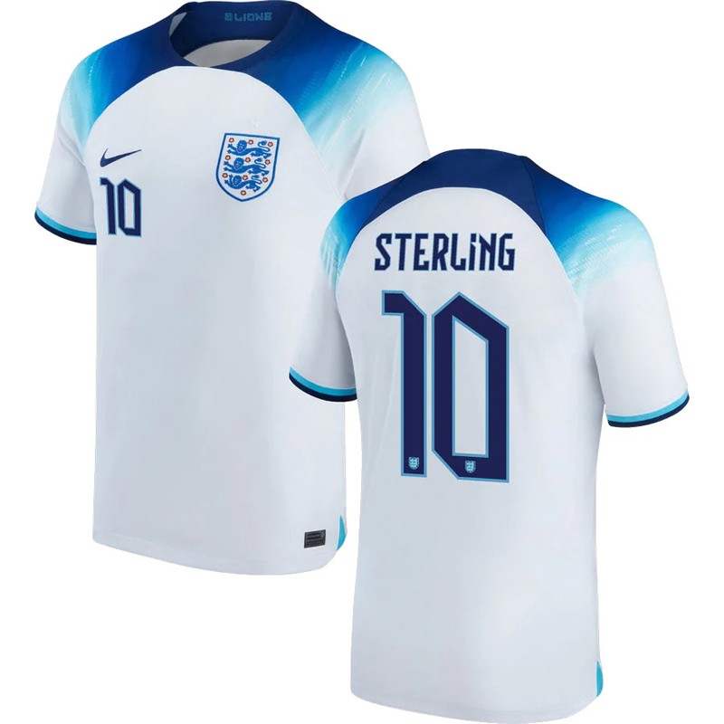 England Hjemmebanetrøje VM 2022 Kortærmet med Sterling 10 tryk