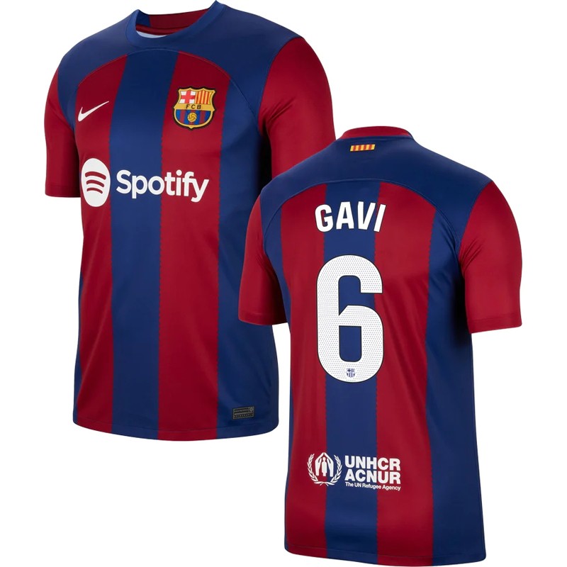 FC Barcelona Hjemmebanetrøje 2023/24 Kortærmet med Gavi 6 tryk