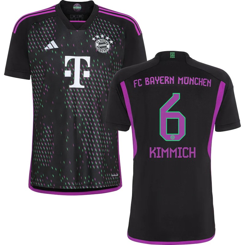 FC Bayern München Udebanetrøje 2023/24 Kortærmet med Kimmich 6 tryk