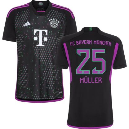 FC Bayern München Udebanetrøje 23/24 Kortærmet med Müller 25 tryk