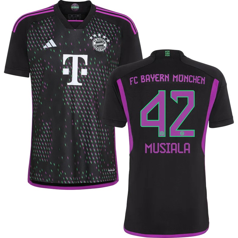 FC Bayern Udebanetrøje 2023-2024 Kortærmet med Musiala 42 tryk