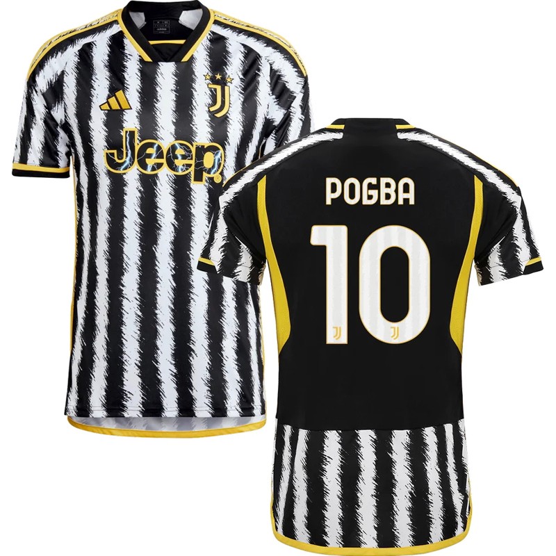 Fodboldtrøjer Juventus Hjemmebanetrøje 23/24 Kortærmet med Pogba 10 tryk