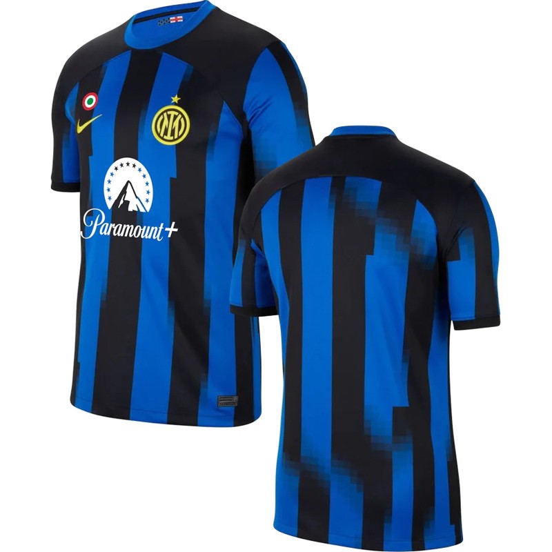 Inter Milan 23/24 Hjemmebanetrøje Blå Sort Kortærmet