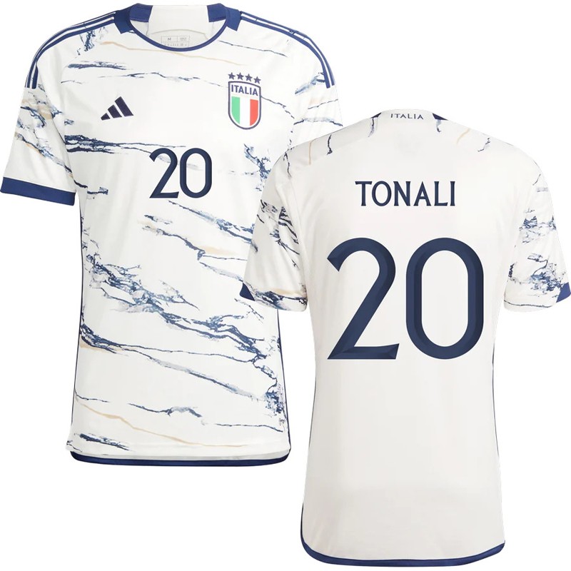Italien Udebanetrøje 2023 Hvid Kortærmet Tonali 20