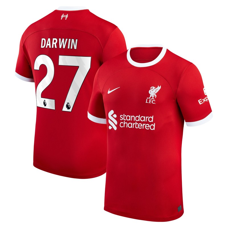 Liverpool FC Hjemmebanetrøje 2023-2024 Rød Kortærmet Darwin 27