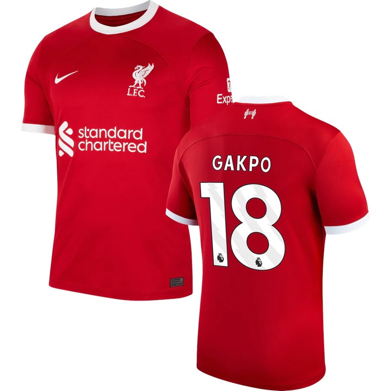 Liverpool FC Hjemmebanetrøje 2023/24 Rød Kortærmet Gakpo 18