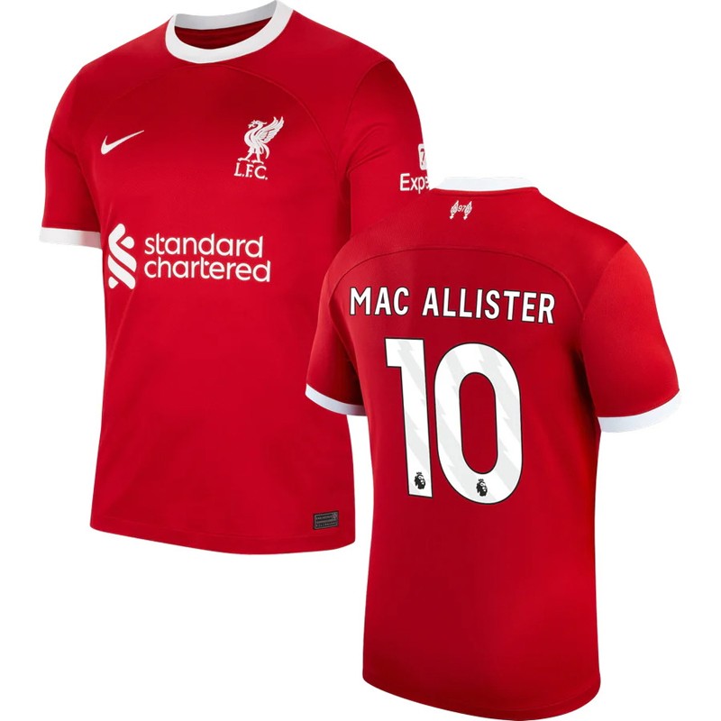 Liverpool FC Hjemmebanetrøje 2023/24 Rød Kortærmet Mac Allister 10