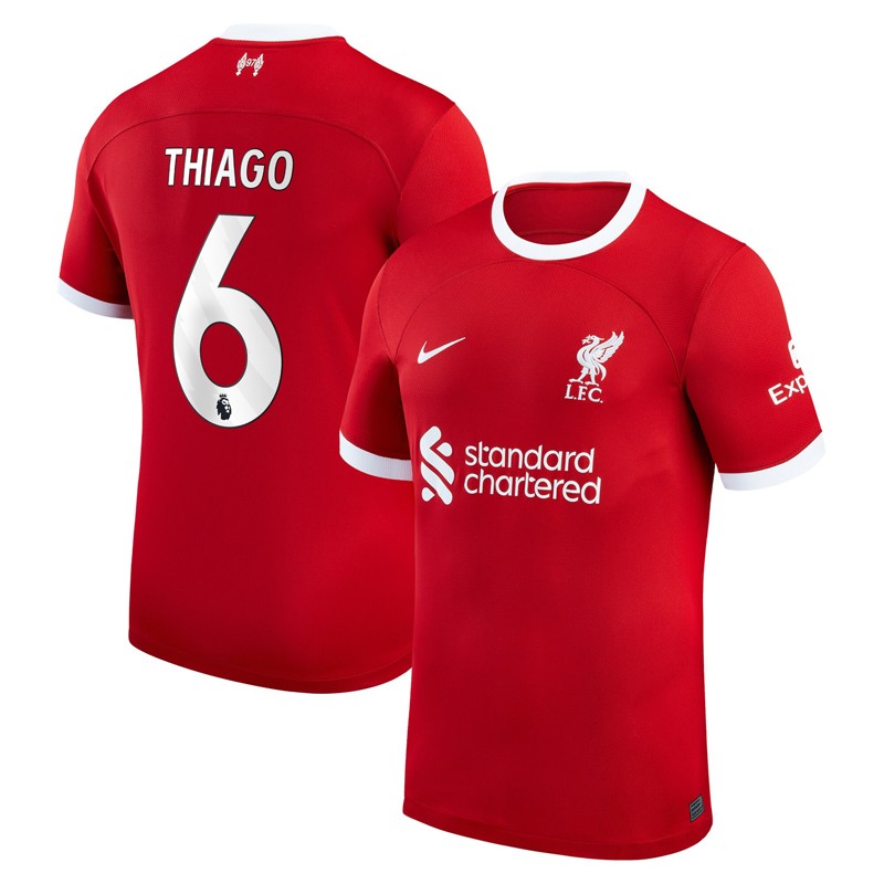 Liverpool FC Thiago 6 Hjemmebanetrøje 2023/24 Rød Kortærmet