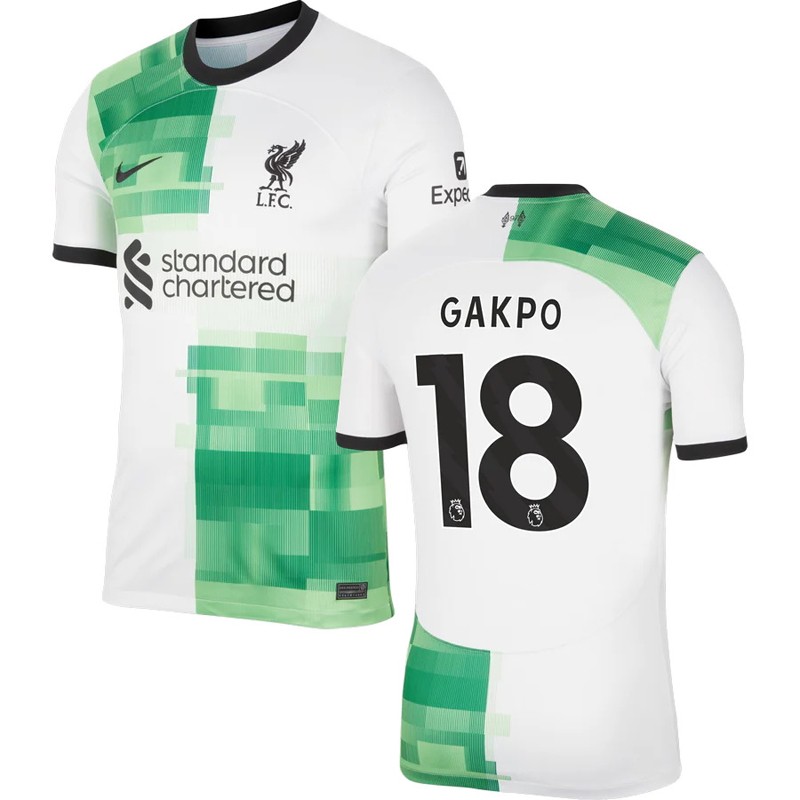 Liverpool FC Udebanetrøje 2023/24 Herre Kortærmet med Gakpo 18 tryk