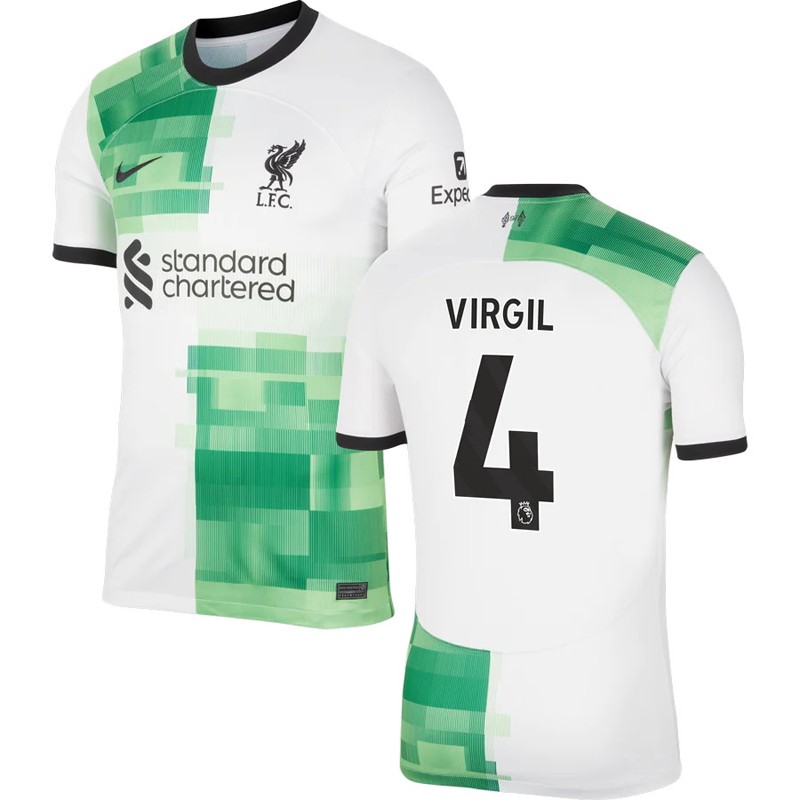 Liverpool FC Virgil 4 Udebanetrøje 2023/24 Kortærmet Fodboldtrøjer til mænd