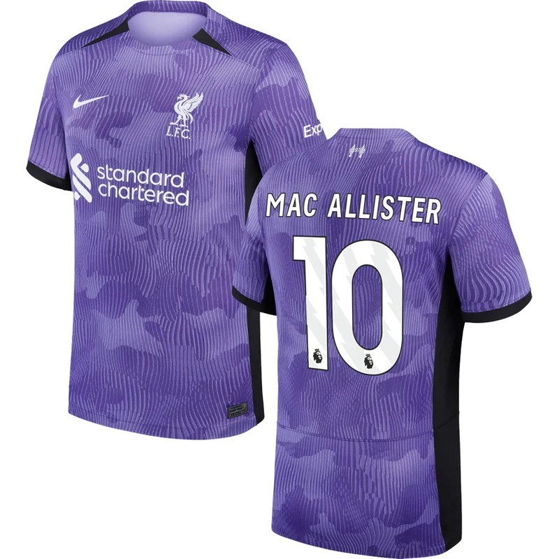 Mac Allister 10 Liverpool Tredjetrøje 2023/24 Lilla Kortærmet til mænd