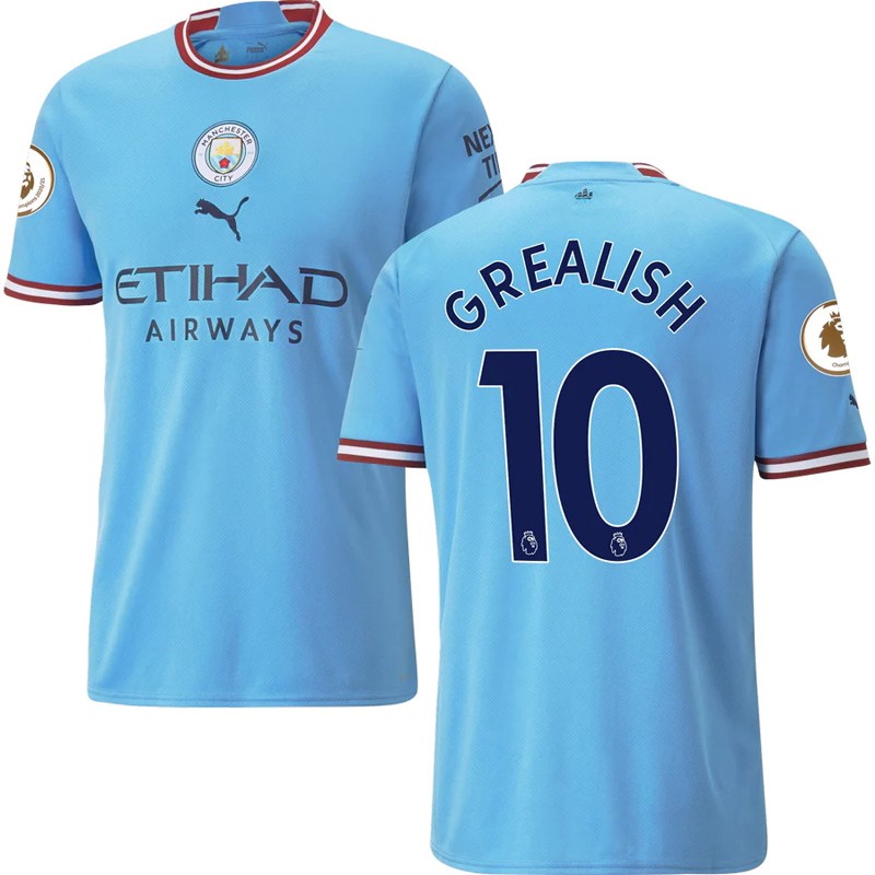 Manchester City Grealish 10 Hjemmebanetrøje 2022-2023 Kortærmet