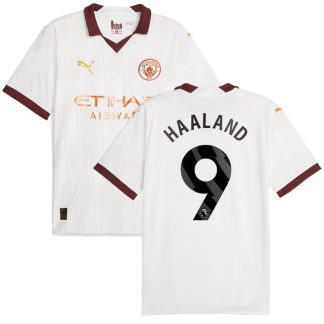 Manchester City Udebanetrøje 2023/24 Kortærmet med Haaland 9 tryk