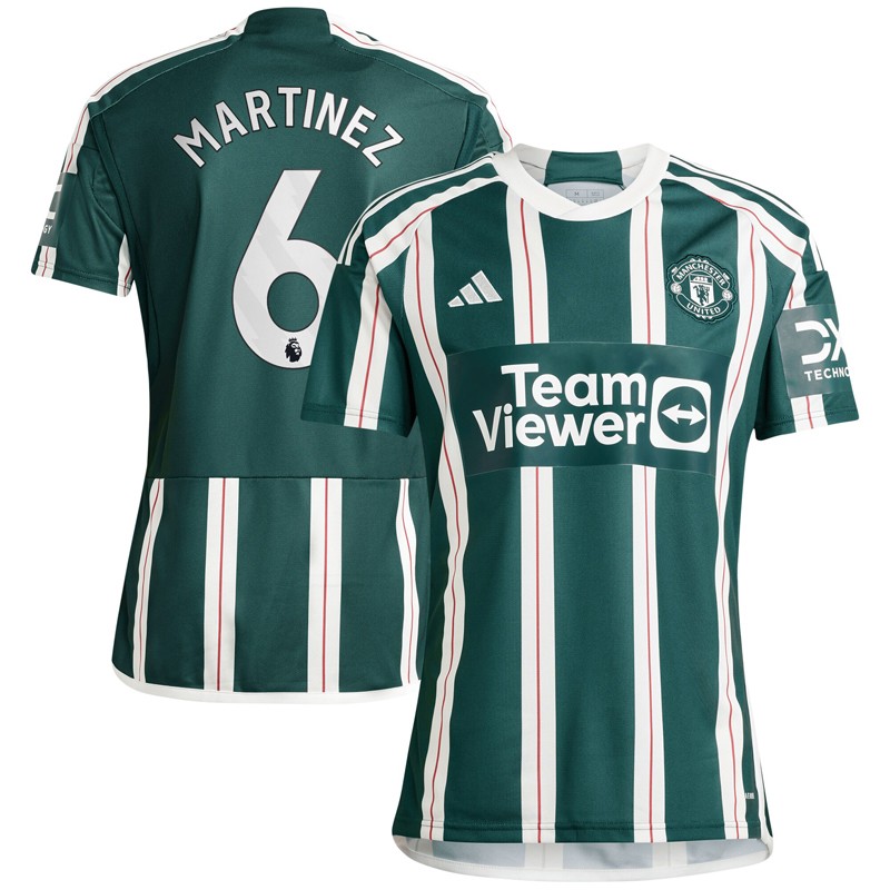Manchester United Martinez 6 Udebanetrøje 2023-24 Grøn Kortærmet