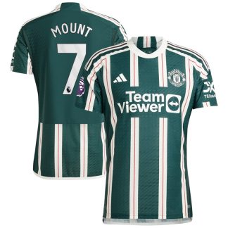 Manchester United Mount 7 Udebanetrøje 23/24 Grøn Kortærmet