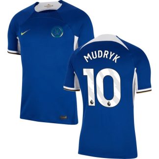 Mudryk 10 Chelsea Hjemmebanetrøje 2023/24 Blå Kortærmet