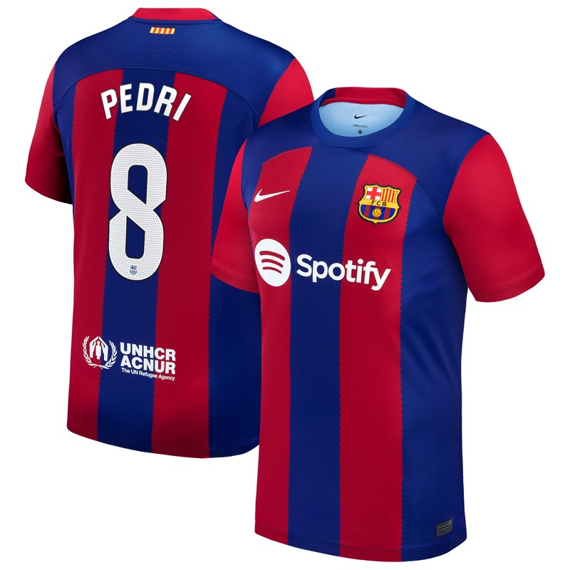 Pedri 8 FC Barcelona Hjemmebanetrøje 2023-2024 Kortærmet