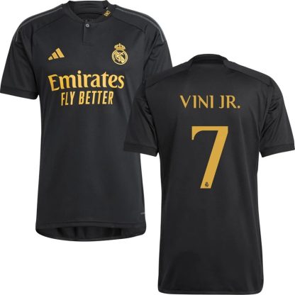 Real Madrid Tredjetrøje 2023/24 Sort Kortærmet VINI JR. 7