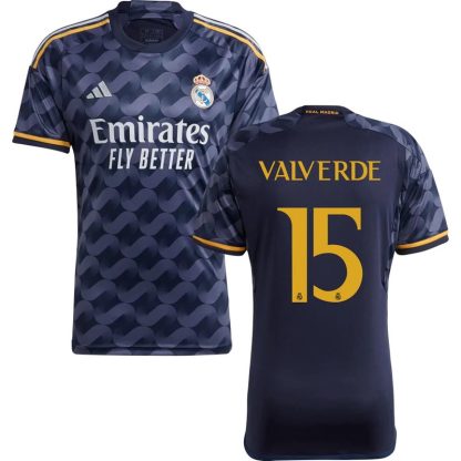 Real Madrid Valverde 15 Udebanetrøje 2023/24 Kortærmet til mænd