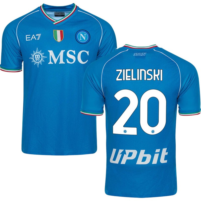 SSC Napoli Hjemmebanetrøje 2023/24 Blå Kortærmet ZIELINSKI 20