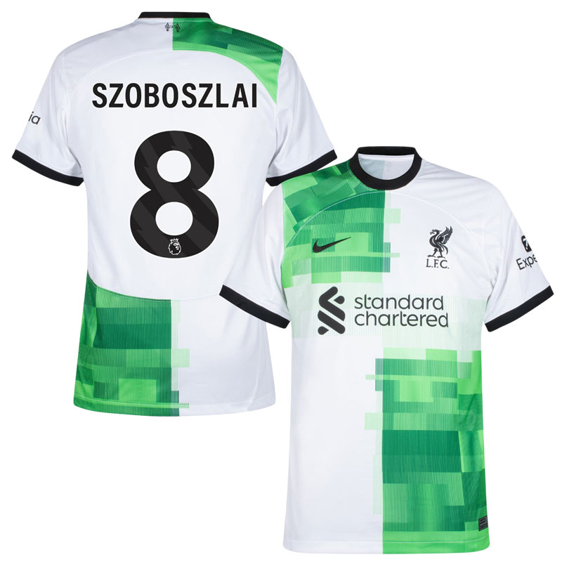 Szoboszlai 8 Liverpool 2023-24 Udebanetrøje Szoboszlai 8 Liverpool 2023-24 Udebanetrøje
