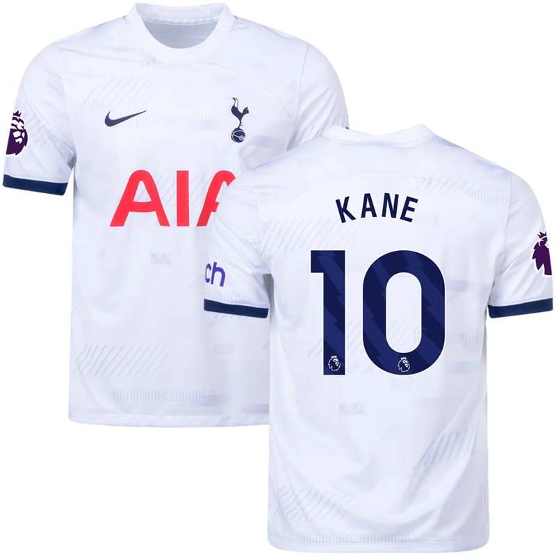 Tottenham Hotspur Kane 10 Hjemmebanetrøje 2023-2024 Hvid Kortærmet til mænd