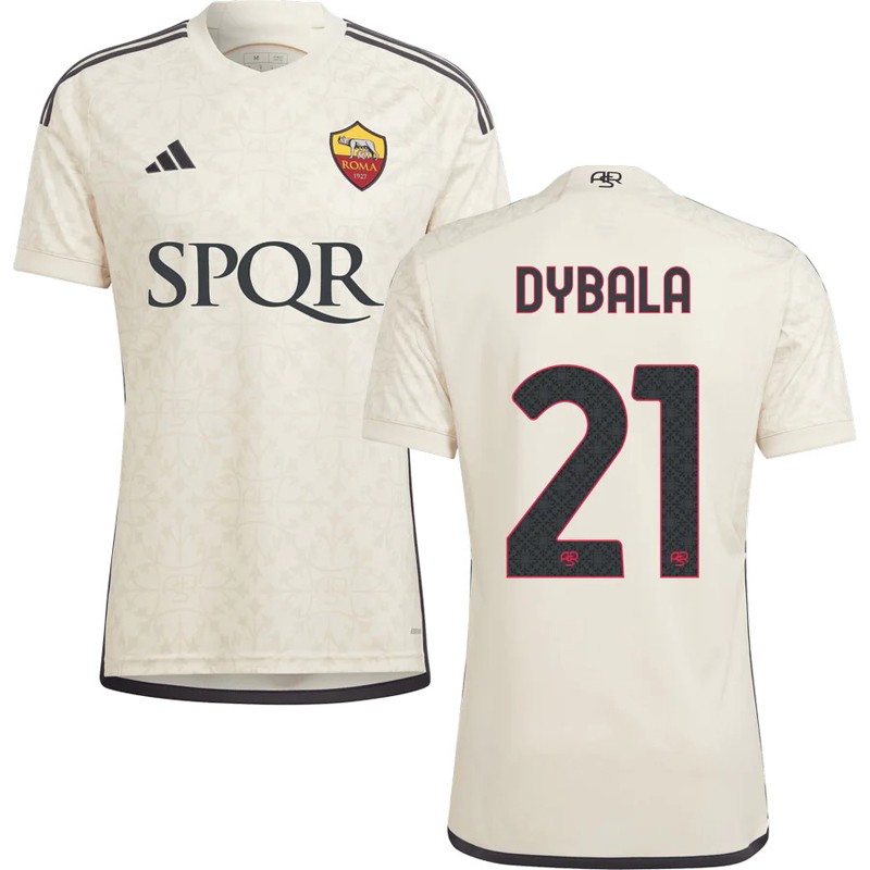 AS Roma Dybala 21 Udebanetrøje 23/24 Kortærmet til mænd