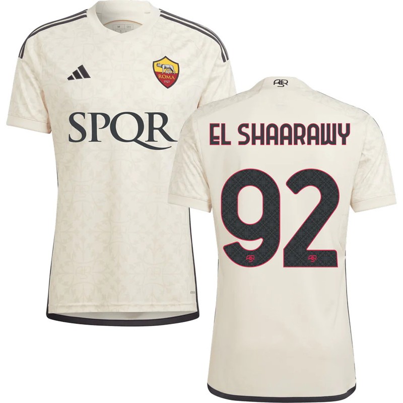 AS Roma El Shaarawy 92 Udebanetrøje 2023/24 Kortærmet til mænd