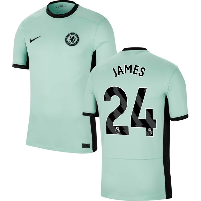 Chelsea Trøje James 24 Tredjetrøje 2023/24 Grøn Kortærmet til mænd