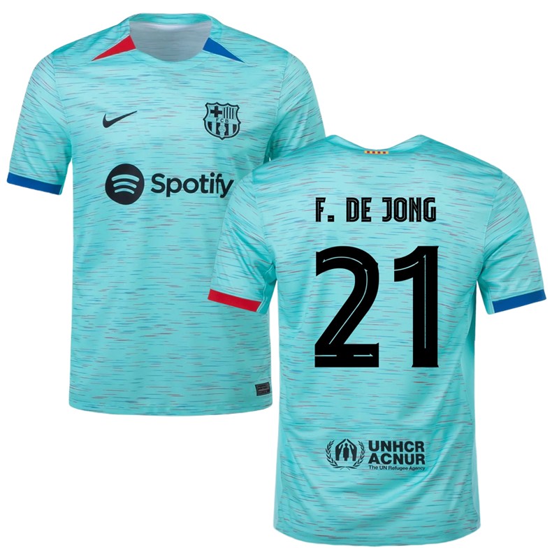 Fodboldtrøjer Mænd FC Barcelona Tredjetrøje 2023/24 Kortærmet F. De Jong 21