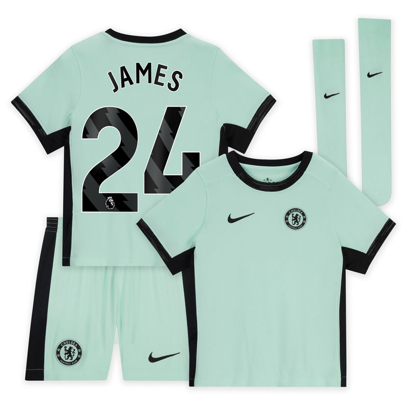 James 24 Chelsea Tredjetrøje 2023/24 Børn Kortærmet + korte bukser