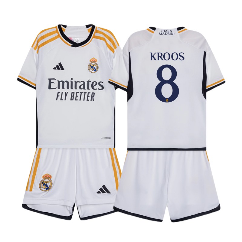 KROOS 8 Real Madrid Hjemmebanetrøje 2023/24 Børn Kortærmet + korte bukser