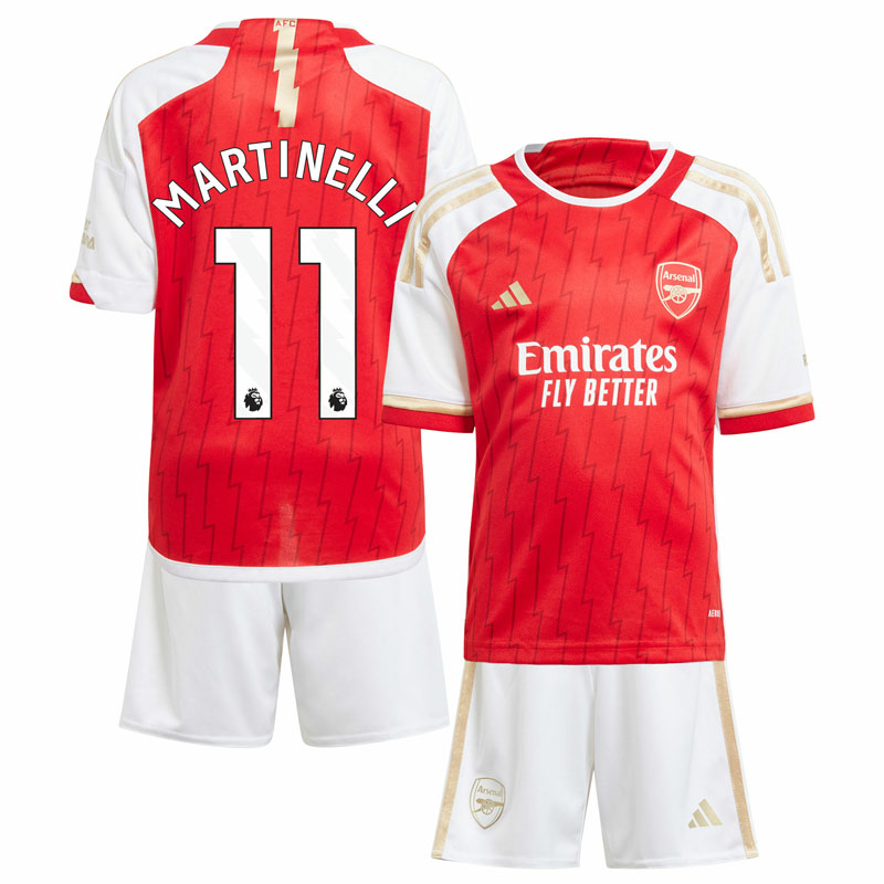 Martinelli 11 Arsenal Hjemmebanetrøje 2023/24 Kortærmet Fodboldtrøjer til børn