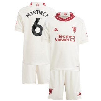Martinez 6 Manchester United 2023/24 Kids Tredjetrøje - Hvid